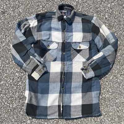 Dickies Shirt Shacket Mens Small Blue Plaid Flannel Sherpa Jacket Work Outdoor - Image 1 of 4