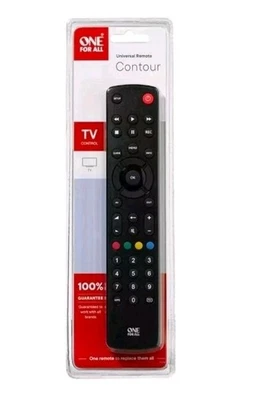 ONE FOR ALL URC1210 CONTOUR TV UNIVERSAL REMOTE CONTROL  - Image 1 of 2