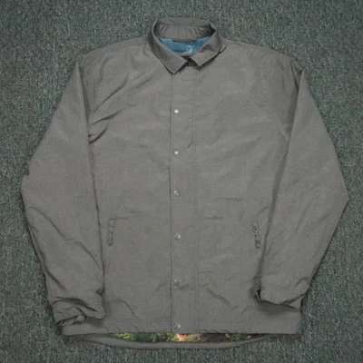 Chaqueta Gramicci Hombre Gris Medio Entrenador Cremallera Completa Bolsillos a Presión Senderismo Aire Libre Foto 1 de 4