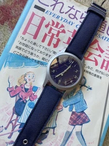 Hamilton Khaki Field H694190 Blue Dial Manual Men's Watch Used Working #64 - Picture 1 of 8