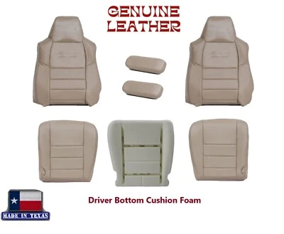 Fundas de asiento de cuero tostado para Ford Excursion Limited XLT 2002 2003 2004 2005 Foto 1 de 4