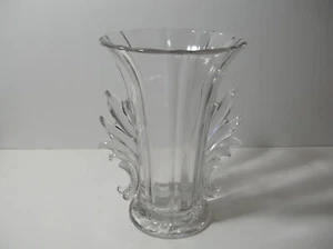 Vintage Fostoria Baroque Crystal Vase Elegant Depression Glass 7 3/4" High - Picture 1 of 6
