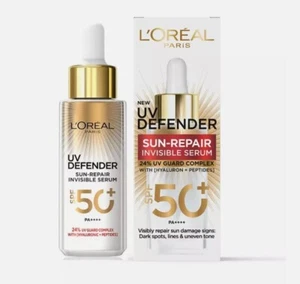 L'Oreal Paris UV Defender Sun-Repair Invisible Sunscreen Serum Light SPF 50+ - Picture 1 of 11