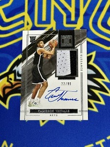 2021 Cam Thomas Panini Impeccable #127 Rookie On-Card AUTO #22/99 RPA