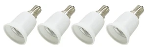 4 x E14 Edison to Edison Screw E27 Converter Light Bulb Adapter Converter Lamp - Picture 1 of 2