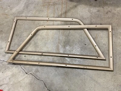 Jeep Grand Wagoneer Cargo Quarter Window Glass Inside Metal Trim Molding FSJ Gld - Image 1 of 4