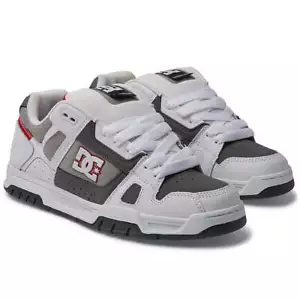 DC Shoes Men's Stag White/Grey/Grey Low Top Sneaker Shoes (XWSS) - Picture 1 of 7
