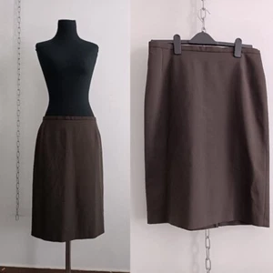 Straight Cut Wool Mix Skirt, Wolford, M/L brown - Picture 1 of 13