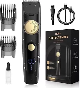 Adjustable Beard Trimmer for Men Cordless Hair Mustache Trimmer with LED Display - Picture 1 of 11