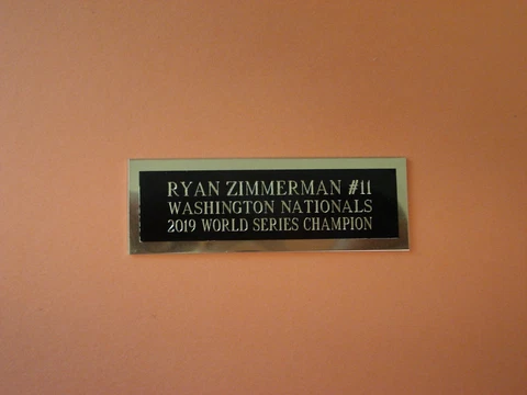 Ryan Zimmerman Nationals Nameplate For A Signed Baseball Ball Card Plaque 1X3 Cover