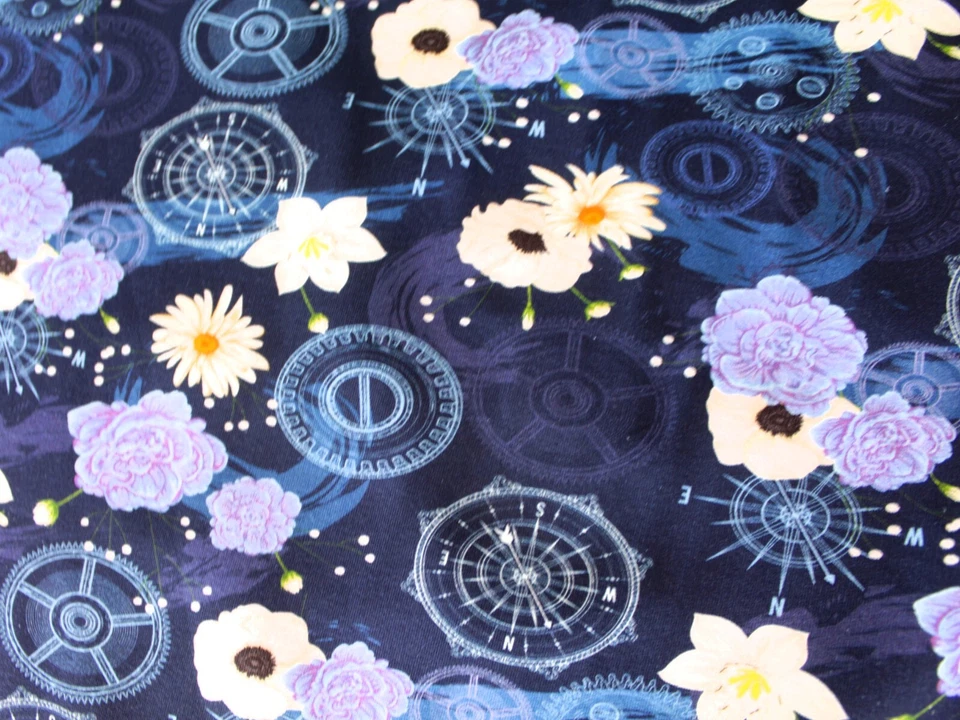 French Terry "Kompass ", (17,90 €/m),150 cm breit  - Bild 1 von 3