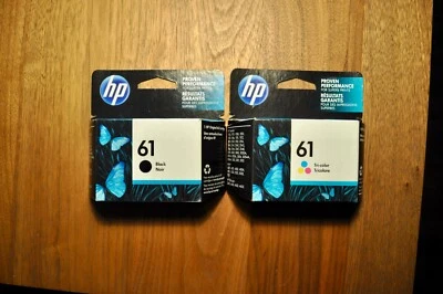 Genuine HP 61 Black + Tri-Color Ink NEW! FREE SHIPPING - Image 1 of 3