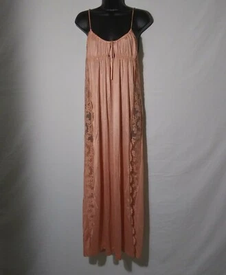 Vestido de noche largo de encaje Gossard Artemis vintage melocotón para mujer talla M busto pequeño 34 Foto 1 de 4