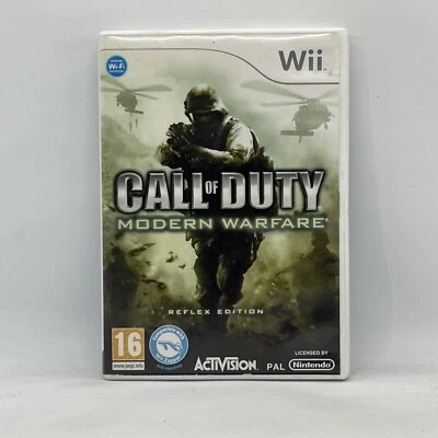 Call of Duty 4 COD Modern Warfare Reflex Edition Wii Nintendo Game Free Post PAL - image 1 of 4