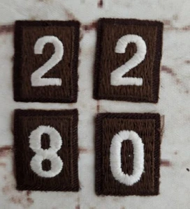 GSA, Pfadfinderinnen, Brownie, braune Truppennummernaufnäher, gebraucht - Bild 1 von 3