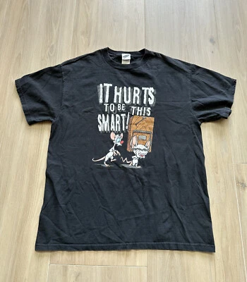 Pinky & The Brain Shirt LARGE - IT HURTS TO BE THIS SMART Warner Bro. Vintage - Image 1 of 4