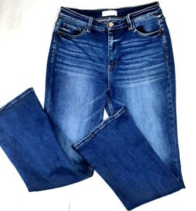 Vervet Women's Size 32 Jeans Dark Blue High Rise 12.5" Flare Medium Wash Stretch