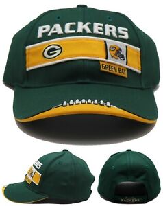 Green Bay Packers New Youth Kids Football Laces Green Gold Era Hat Cap