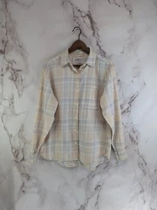 Camisa REI para mujer rosa mediana con botones manga larga algodón a cuadros - Imagen 1 de 12