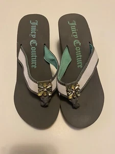 Women Juicy Couture wedge heel sandal with detail size 8 1/2 color green - Picture 1 of 5