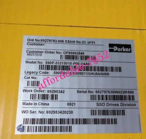 New Parker 590P-53215010-P00-U4A0 Inverter DHL or FedEx / UPS Expedited Shipping - Picture 1 of 2