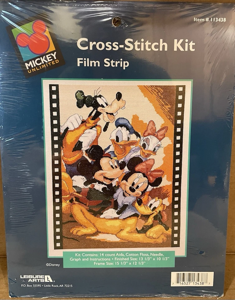 Kit tira de filme ponto cruz Mickey Mouse Leisure Arts #113438 - Imagem 1 de 4