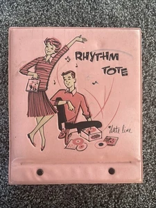 Vtg 1950-60’s RHYTHM TOTE *Date Line Teenagers Dancing  Vinyl 45  RPM Records - Picture 1 of 13