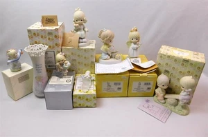Precious Moments Figurines Vase Ornaments Porcelain 8 Pc LOT All In Original Box - Picture 1 of 22