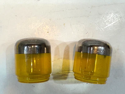 Mercedes W126 sedan 86-91 USA Type headlight Bosch fog R & L inner YELLOW 2 Lens - Image 1 of 4