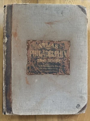 Atlas of Philadelphia, PA 22nd Ward 1923 - Antique Maps - Complete - G. Bromley - Image 1 of 4