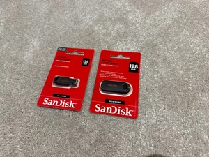 New Sealed 2 x SanDisk - 128GB Cruzer Snap - USB 2.0 Flash Drive San Disk - Picture 1 of 6