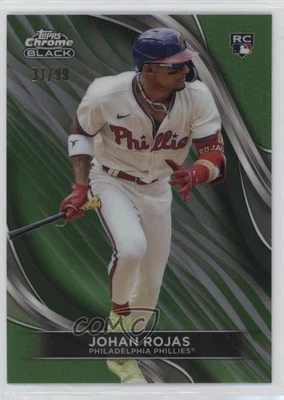 2024 Topps Chrome Black Green Refractor /99 Johan Rojas #90 Rookie RC - Image 1 of 2