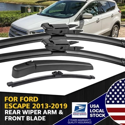 For Ford Escape 2013-2019 New Front Rear Windshield Wiper Blades Arm Set 11" - Image 1 of 4