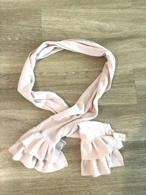 Kate Spade New York Ruffle Knit Scarf Pink Soft Feminine Cozy Winter Wool Blend - Image 1 of 3