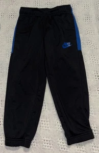 Kids Nike Athletic Jogger Sweatpants Size XS 4 black with blue accents - Picture 1 of 6