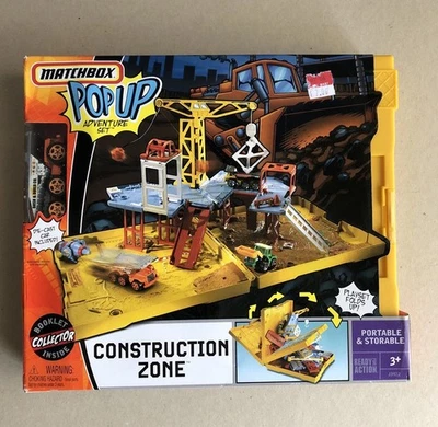 Matchbox Pop Up Adventure Set Construction Zone 2005 New Old Stock Diecast Car - Image 1 of 4