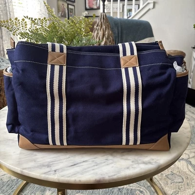 Pottery Barn Kids Diaper Bag Blue- Classic Diaper Bag With Changing Pad NWT - Image 1 of 4