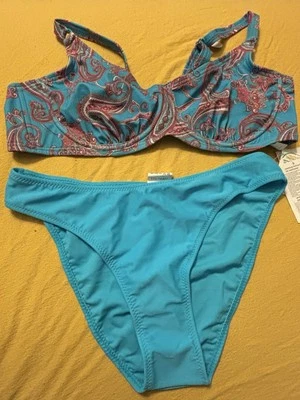 Bikini 90C 38 40 Damen Bademode Träger BH Pool Urlaub Meer Sonne Baden Schwimmen - Bild 1 von 4