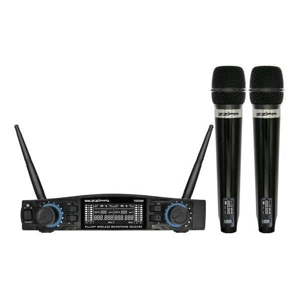 TXZZ580 Zzipp set doppio radiomicrofono wireless UHF 48 ch. palmare gelato micro - Immagine 1 di 1