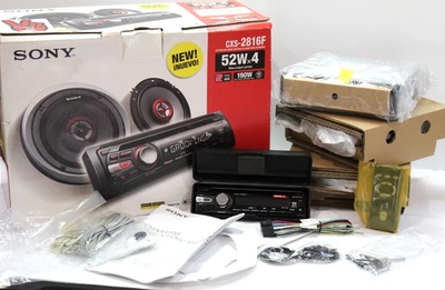 NEW SONY Xplod CXS-2816F Car Stereo Package AM/FM MP3 CD Player Detachable Face - Image 1 of 4