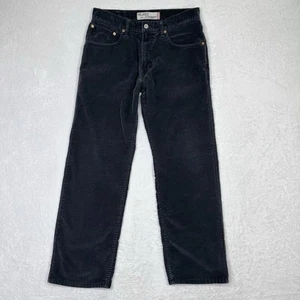 Levi's 505 Relaxed Straight Corduroy Pants Men's 32W 30L 32x30 Black Thin Wale - Picture 1 of 10