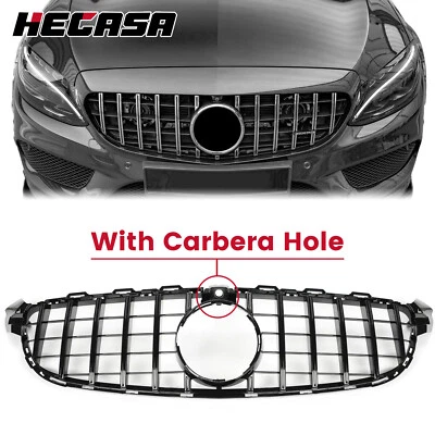 GT R Black Grille W/CAMERA Hole For 2015-2018 Mercedes-Benz W205 C63 C63S AMG S Foto 1 de 4