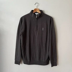 Pullover Peter Millar Crown Comfort Cuarto Cremallera Gris Para Hombre Talla Pequeña - Imagen 1 de 10