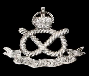 Insignia de gorra South Staffordshire plateada con sello - Imagen 1 de 1