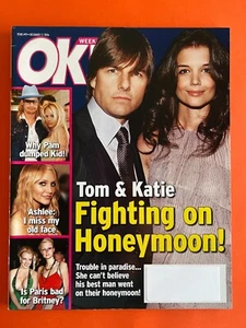 KATIE HOLMES & TOM CRUISE HONEYMOON December 11 2006 OK! WEEKLY MAGAZINE Spears - Imagen 1 de 6
