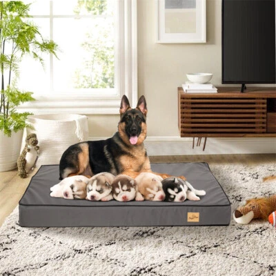 Premium Waterproof Pet Dog Bed High Density Sleep Foam Sponge Mattress Washable - image 1 of 4
