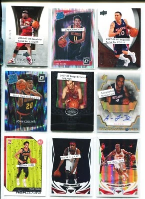 Trae Young, Huerter, Horford, Acie Law Auto Rookie Hawks Team Sets Lot #A READ - Image 1 of 4