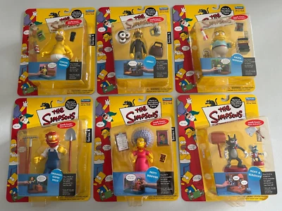 Juego de (6) figuras de Los Simpson serie 4 Homero Itchy Ralph Willie Lenny Playmates Foto 1 de 4
