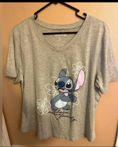 Disney Women’s Lilo and Stitch Short Sleeve T-Shirt- Junior Ladies Sizes 2xL - Picture 1 of 4