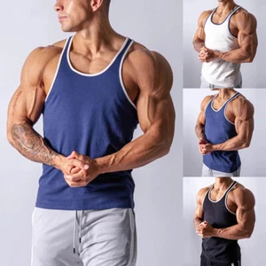 Herren Sport Tank Top Ärmellos Bodybuilding T-Shirt Fitness Shirt æ - Bild 1 von 26